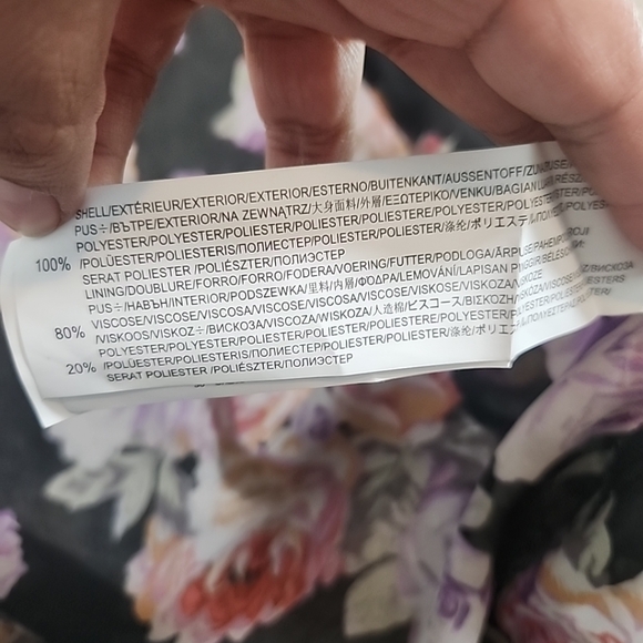 MinkPink Women's Floral Maxi Sheer Dress Black Long Sleeve Split Hem Size M - Picture 9 of 10